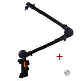 Soporte de micrófono profesional de hierro negro con brazo de boom, con gestión de cables - Estable y flexible, ajustable para transmisiones, podcasting, juegos, estudio y escenario, ideal para la configuración de estudio, escenario y programas de televi