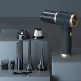 Aspiradora Portátil 3 en 1 con Diseño Inalámbrico Recargable por USB, Nivel de Ruido de 75 dB, Potencia de Succión de 4 KPa, Batería de Litio, Bomba Manual y Limpiador de Aire para Hogar y Vehículo