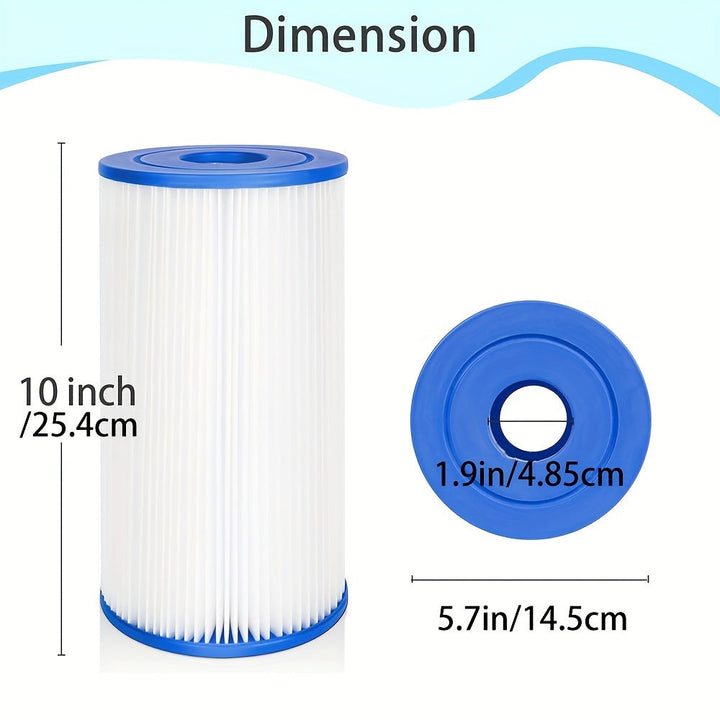 2pcs Filtro de Piscina Tipo B de Repuesto para Bomba Intex 2500 GPH - Ajuste Perfecto para Piscinas Sobre Terreno, Material PC Duradero