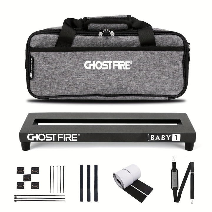 Ghostfire Aleación de Aluminio Tablero de Pedales de Guitarra, 771,11g Tablero de Pedales de Efecto con Bolsa de Transporte, Serie V - Duradero y Ligero para Uso en Directo y en Estudio