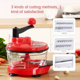 Picadora de Verduras Manual, Triturador de Ajo, Procesador de Alimentos Multifuncional de Plástico para Esenciales de Cocina en Autocaravana