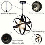 Luz de techo industrial moderna con diseño de estrella dorada - Compatible con bombilla E27, iluminación de lámpara de metal para salón, pasillo, cocina, dormitorio - Incluye hardware de instalación, sin bombilla, decoración para el hogar