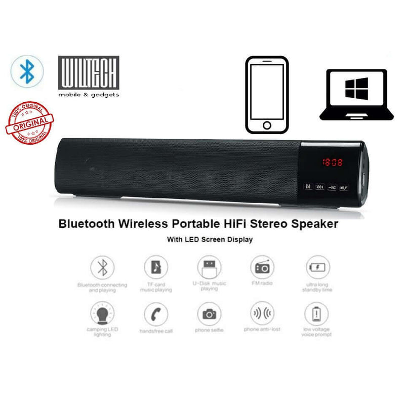 Barra Sonido B28s Bluetooth Lcd Usb Micro Sd Fm Stereo