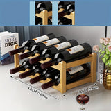 Soporte para Vinos de Bambú Natural de 2 Niveles con Acabado Pulido - Estantería Multifuncional Ahorradora de Espacio para Hogar y Cocina, Fácil Montaje, Diseño Sin Metal, Organizador de Cocina, Decoración Elegante