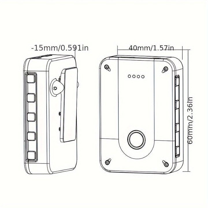 Sistema de micrófono inalámbrico WP-9 de 2,4 GHz con monitor de auriculares, transmisor y receptor recargable por USB-C, funcionalidad de estéreo/mono/silencio, conectividad universal, alimentado por batería de litio