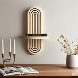 1 Estante de Pared Estilo Bohemio, Decoración Moderna para el Hogar, Portavelas Colgante Arcoíris Adecuado para Cocina, Dormitorio y Fondo del Salón