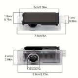 Proyector de Luz para Puerta LED BMW 2 piezas - Lámpara de Láser Transparente y Negra Luces de Cortesía para Matrícula, Accesorios Automotrices, 12-24V, Iluminación de Puertas de Coche | Carcasa Transparente | Luces Fáciles de Instalar, Proyector de Luz