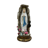 Lámpara Solar IP44, Estatua Religiosa de la Virgen María en Resina para Festivales, Luz Decorativa para Paisajes Exteriores, Adecuada para Jardines y Patios, Regalo de Vacaciones para Amigos