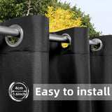 Cortinas para exterior, 2 paneles, premium para privacidad y resistencia al clima, con ojales, ideales para pórticos, pérgolas y cabañas