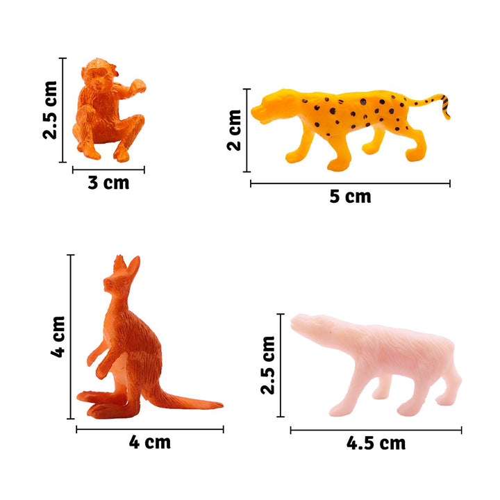 Set Figuras Animales Salvajes X12 Juguete Didáctico Colección Niños GM1911-117