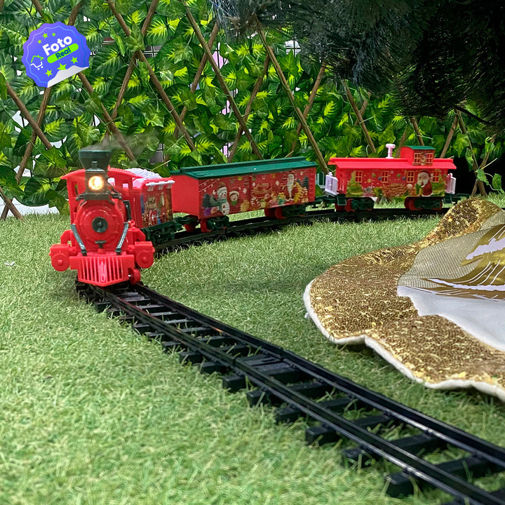 Tren Clásico 24 Piezas Luces Sonidos Infantil Árbol Navidad TCNO3
