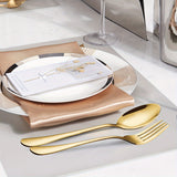 Juego de 32 tenedores para mesa, cubiertos de acero inoxidable de 8.1 pulgadas, set duradero adecuado para hogar y restaurante - Pulido espejo, lavable en lavavajillas