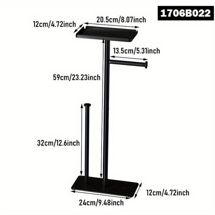 Soporte para Papel Higiénico de 1 Pieza con Función de Almacenamiento, Estante Independiente para Rollo de Papel Higiénico para Baño, Puede Contener 6 Rollos de Papel, Accesorios de Baño, Decoración de Regalo para Navidad/Halloween