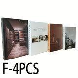 Juego de 4 Libros Decorativos, Conjunto para Decoración del Hogar, Adornos para Estantería de Sala de Estudio, Artículos Duraderos para Exhibición a Largo Plazo