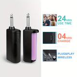 Micrófono inalámbrico E2 con adaptador de 3,5 mm, batería de litio recargable, alimentado por USB 2,4 GHz, incluye soporte de almacenamiento y clip, diseño compacto para actuaciones en vivo, micrófono inalámbrico para actuaciones, diseño elegante de micr