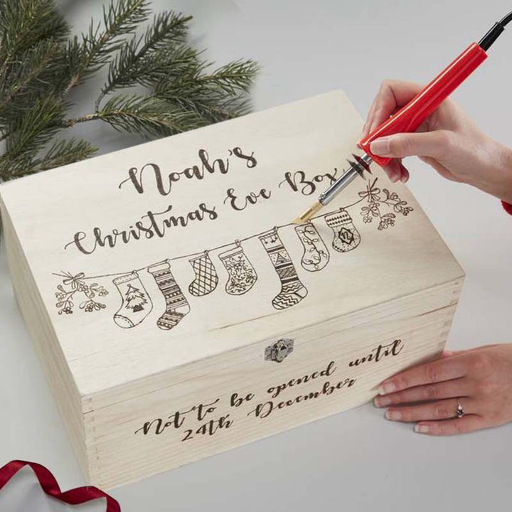 Cautín Pirograbador Decoración Madera Cuero Corcho 120V + Acuarelas y Pincel