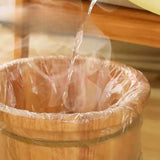 100/20 Bolsas Desechables Estériles Transparentes para Baño de Pies - Forros para Pedicura y Spa en Madera, Sin Necesidad de Electricidad, Cuidado Higiénico de Uñas y Tratamientos Caseros, Material Flexible