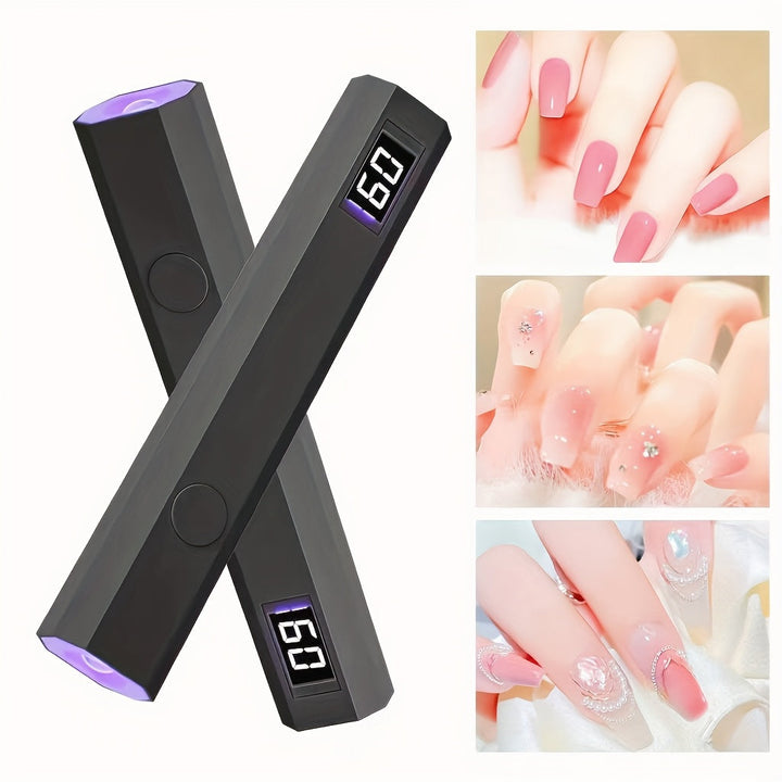 Secador de uñas LED PETECH de secado rápido - Herramienta de gel de curado rápido, portátil y eficiente en energía, recargable por USB, batería de litio, sin fragancia - Ideal para manicuras y pedicuras, accesorios de arte de uñas