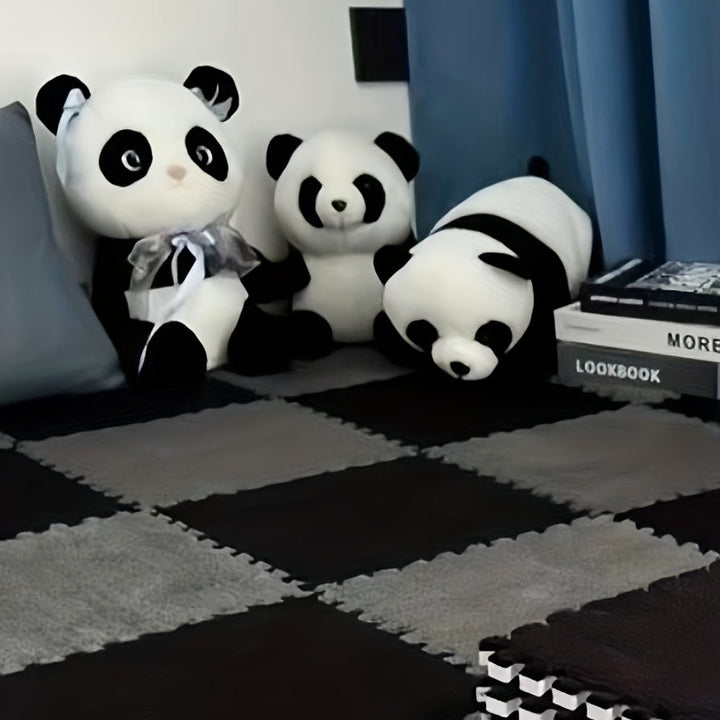 12 Piezas, Alfombrilla De Espuma Para Suelo De Rompecabezas, Alfombrilla De Espuma Para Suelo De Rompecabezas, Baldosas De Suelo De Rompecabezas Esponjosas Entrelazadas, Alfombras Suaves Para Escalar Para La Decoración De La Sala De Juegos Del Hogar