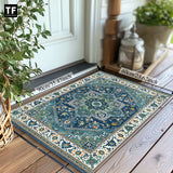 1 alfombra estilo barroco persa árabe TAYAGXG, 100% poliéster, antideslizante, lavable a máquina, tejido plano, rectangular, para sala, dormitorio, comedor o entrada - decoración temática