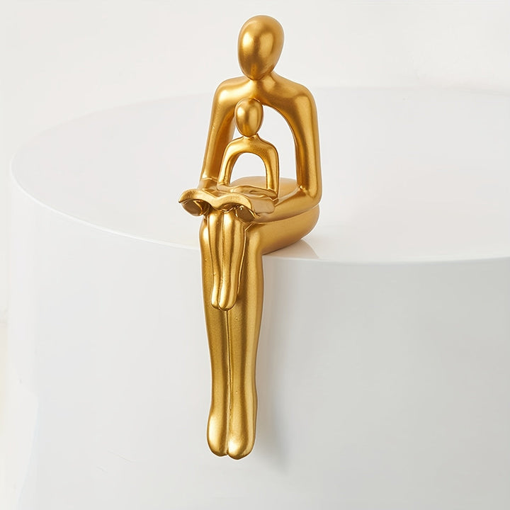 1 pieza de Figurita de Arte Abstracto en Posición Sentada, un Lujo y Ornamento de Alta Gama Pequeño para el Salón, Entrada de la Casa y Armario de TV, Hecho de Materiales de Alta Calidad.