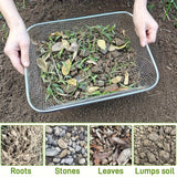 Tamiz de Acero Inoxidable para Suelo Resistente - Malla de 1/4 Pulgada para Piedra, Compost y Arena, Herramienta Manual Antioxidante para Jardinería, Uso en Tierra y Exteriores - Utensilio Duradero para Preparación Eficiente del Suelo