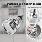 Cabeza de ducha mezcladora de 3 modos en acabado cromado, con 1 conector multifuncional - Pulverizador giratorio 360° para grifo, sin necesidad de electricidad, ideal para aireadores de cocina y baño, reemplazo de sistema de ducha | Construcción duradera