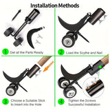 1 pieza, herramienta de desmalezamiento de intersticios multiusos, rodillo de desmalezamiento de jardín de metal de alta resistencia, desmalezador de escaleras sin doblar, desmalezamiento eficiente por rodado para espacios al aire libre