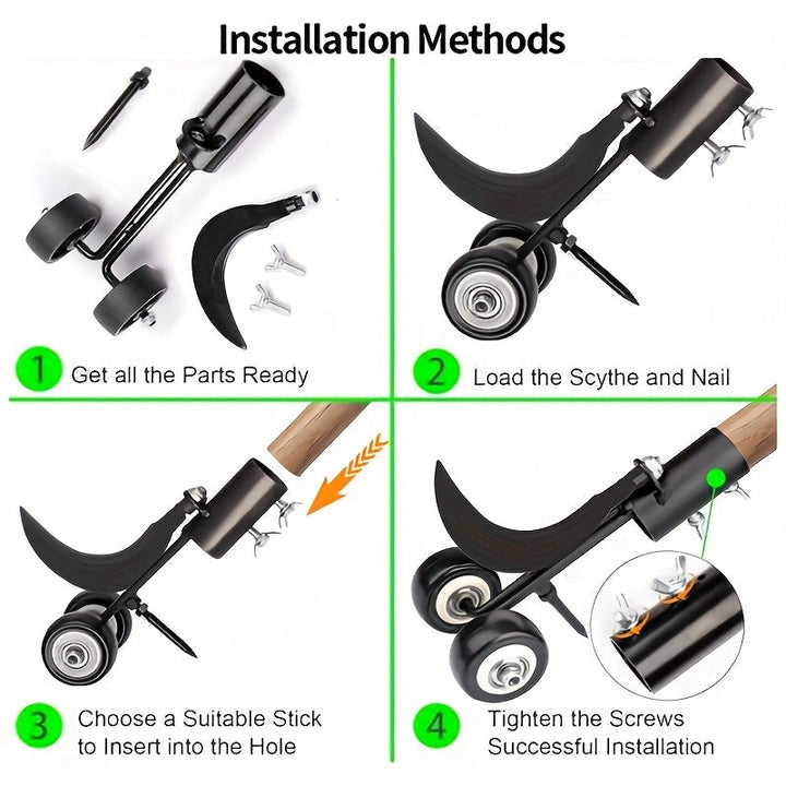 1 pieza, herramienta de desmalezamiento de intersticios multiusos, rodillo de desmalezamiento de jardín de metal de alta resistencia, desmalezador de escaleras sin doblar, desmalezamiento eficiente por rodado para espacios al aire libre