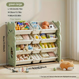 Organizador de Almacenamiento Multinivel y Múltiples Compartimentos Moderno - Armario Apilable de Plástico, Adecuado para Juguetes, Libros, Ropa - Ideal para Sala de Juegos y Dormitorio