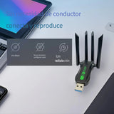 Adaptador inalámbrico dual banda Vszapower con doble modo (BT/WIFI) y alimentación por USB para PC, portátil, tableta - Conecta auriculares inalámbricos, altavoces, teclados, ratones y más, compatible con Windows, Mac, Android, conectividad de tableta, d