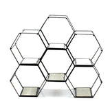 1pc Elegante Estante de Vino de Metal Negro - Artesanal, Diseño Moderno Minimalista con Acabado Elegante | Capacidad para 3 Botellas para Uso Doméstico y Comercial | Ideal para Cocina, Sala de Estar, Decoración de Comedor, Regalos para Amantes del Vino