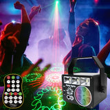 Luz LED 3 en 1 USB con patrón activado por sonido RGB, luz parpadeante, metal negro, USB portátil y práctica, adecuada para bodas, día de San Valentín, fondo de escena, luz de proyección para fiestas, bares, discotecas, cumpleaños, Navidad, clubes, gimna