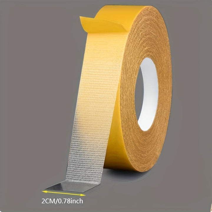 Cinta adhesiva doble cara súper pegajosa de alta viscosidad, diseño de rejilla en tela sin residuos, para fijar alfombras, cuero sintético, paredes, pisos y superficies plásticas, uso multipropósito en interiores y exteriores, 1 unidad