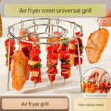 Un juego de 24 palitos de hierro inoxidable para freidora de aire - Accesorios para rejillas de asado sin voltear adecuados para hornos de 3,5-5,5 tazas y ollas a presión, herramientas de cocción eficientes para carnes y verduras.