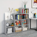 1pc Estante Metálica Versátil de 9 Niveles - Estantería Multifuncional para Libros, Ropa y Almacenamiento en Casa - Tubo de 8mm, Tubería Dorada, Ideal para Sala, Dormitorio o Oficina