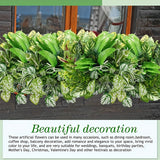 24 plantas artificiales de primavera, decoración para jardín exterior, plantas falsas anti-UV, resistentes, verdes y de plástico, ideales para bodas y diversos eventos