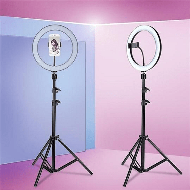 Ringlight Aro de Luz 26cm Con Soporte Para Celular + Tripode