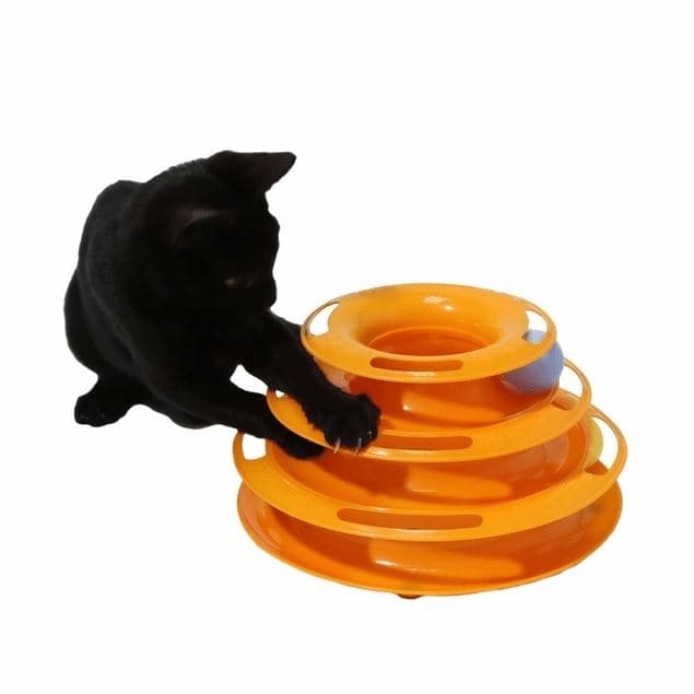 Juguete Para Gatos 3 Niveles Con Pelotas Torre  481418084