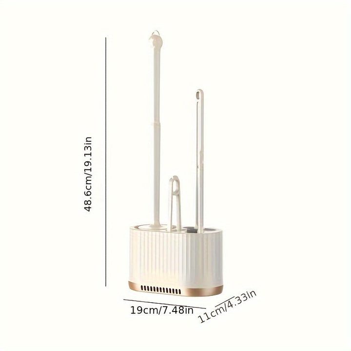 Juego de 4 piezas de Cepillo de Inodoro para el Hogar sin Esquinas para Colgar en la Pared, Set Cuatro-en-Un de Cepillo de Limpieza de Inodoro de Lujo Ligero con Estante de Almacenamiento