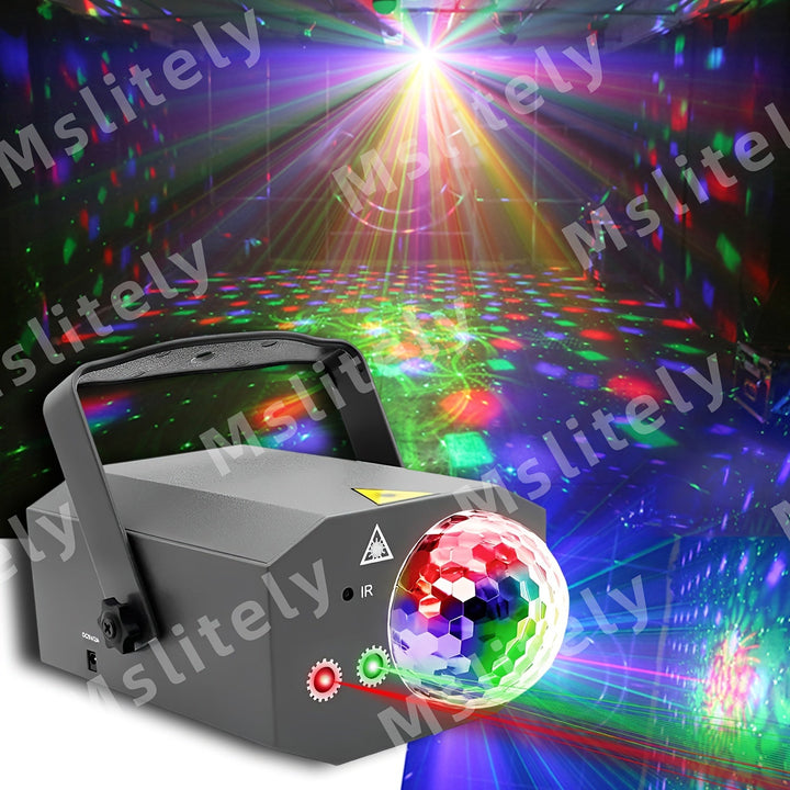 Luces para fiestas, luces de bola de discoteca, luces láser DJ activadas por sonido con control remoto, luces para bailar, discoteca, bares, KTV, fiestas, cumpleaños