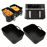 1 bandeja de horno de silicona para freír en aire, apta para bandejas de 4,5 litros, bandeja de horno reutilizable, bandeja de pizza antiadherente