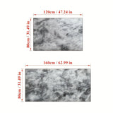 1pc Alfombra de Área Ultra-Suave y Peluda con Base Antideslizante - Poliéster Gris Claro Acogedor, Lavable a Mano, Alfombra de Peluche Rectangular para Decoración de Dormitorio y Sala de Estar, Alfombras para Sala de Estar