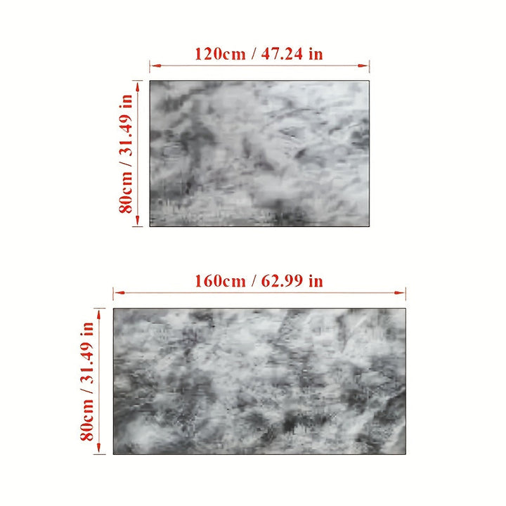 1pc Alfombra de Área Ultra-Suave y Peluda con Base Antideslizante - Poliéster Gris Claro Acogedor, Lavable a Mano, Alfombra de Peluche Rectangular para Decoración de Dormitorio y Sala de Estar, Alfombras para Sala de Estar