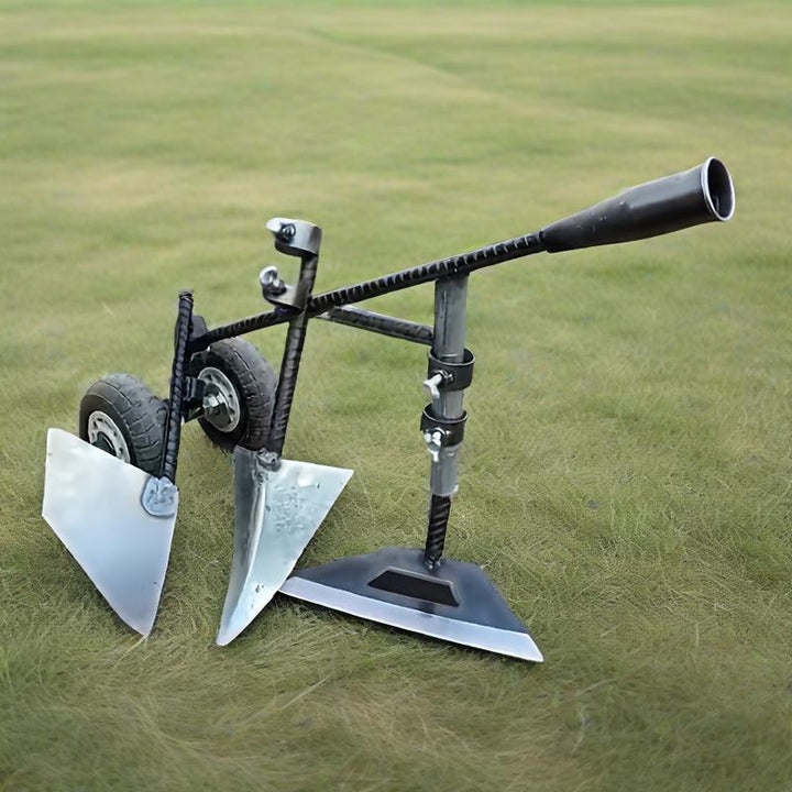 Herramienta manual de granja 3 en 1 para todas las estaciones - Cuchara de jardín de metal de alta resistencia, diseño ergonómico anti-rust, tracción de cuatro ruedas para suelos duros, máquina portátil para la eliminación de malezas y suelta para jardin