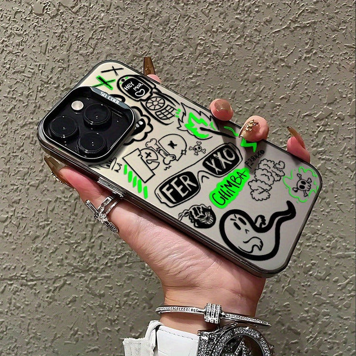 Fundas para Móvil de TPU con Diseño de Dibujos Animados y Láser Esmerilado Adecuadas para la Serie Apple iPhone 16 15 14 13 12 11 XS XR X 8 7 Mini Plus Pro Max SE, Regalo de Halloween, Regalo de Pascua, Cumpleaños, Novia, Novio, Amigos o Para Ti