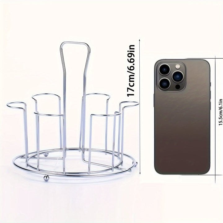 Soporte para vasos de acero inoxidable con drenaje, portavasos invertido, organizador de vidrios para encimera de cocina, ideal para cocinas, salones y bares