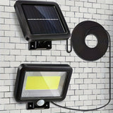 1pc Lámpara de Pared Solar Exterior COB Negra con Función de Detección Corporal, Material Plástico IP44, 3 Modos, Se Enciende Automáticamente en la Oscuridad, Ideal para Patio, Pared Externa, Garaje, Pasillo, etc., Sin Control Remoto