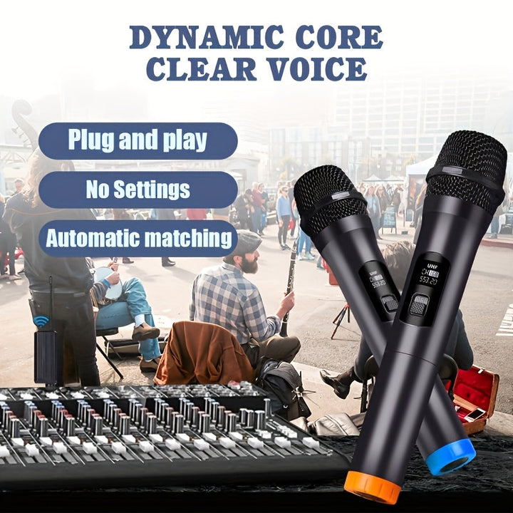 Microfono Inalámbrico NXG con Bobina Dinámica para Karaoke, Micrófono Profesional de Mano UHF para Cantar, Conferencias y Salas de Iglesia – Sonido Sin Ruido ni Distorción, Batería Recargable de 1200 mAh, Alimentación por USB o Batería, , Equipo de Karao