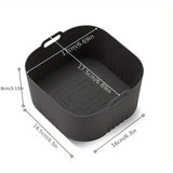 2 piezas de bandejas de horno de silicona cuadrada para freír aire - Antiadherentes, resistentes al calor, ideales para Philips HD9252, HD9200, HD9255 - Perfectas para cocinar papas fritas, pollo y verduras, bandejas de horno con forros | Bandeja de sili